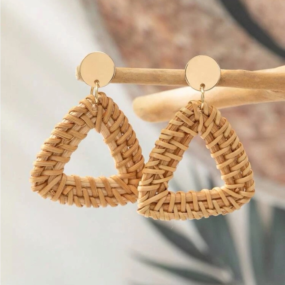 New Rattan drop earrings - Picture 1 of 3